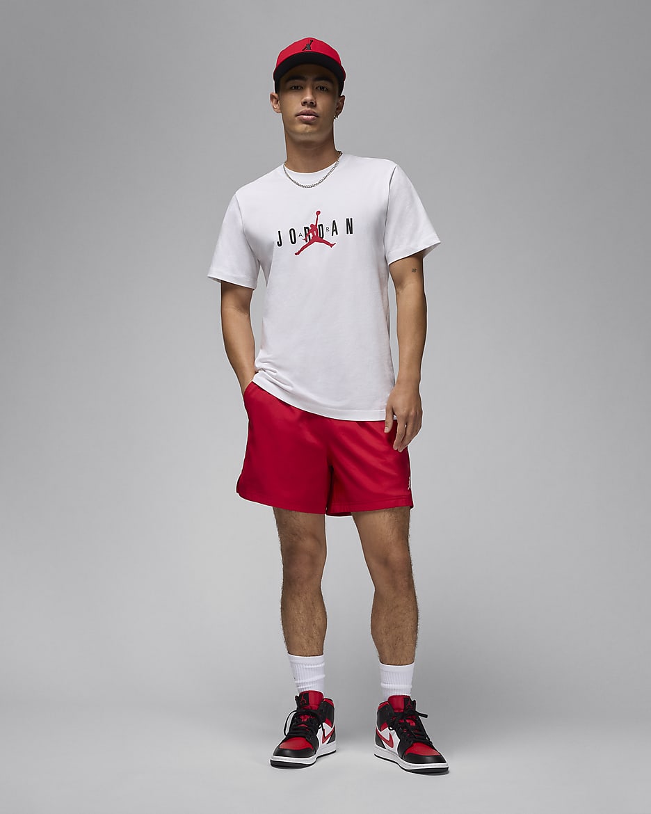 White and red jordan t shirt store